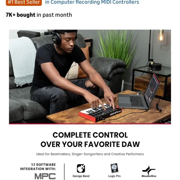 Akai Professional MPK Mini MK3 – 25-Key USB MIDI Keyboard Controller - Picture 8 of 16